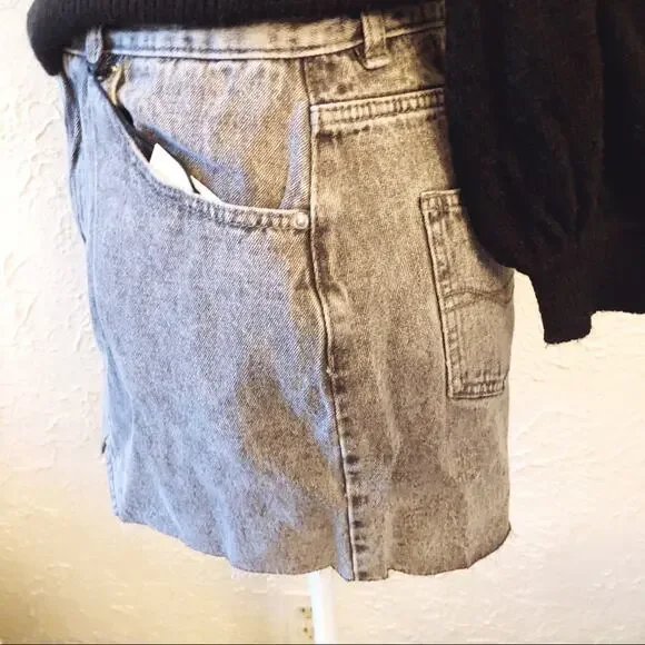 Pull & Bear Gray Fitted Denim Mini Skirt - Picture 3 of 12